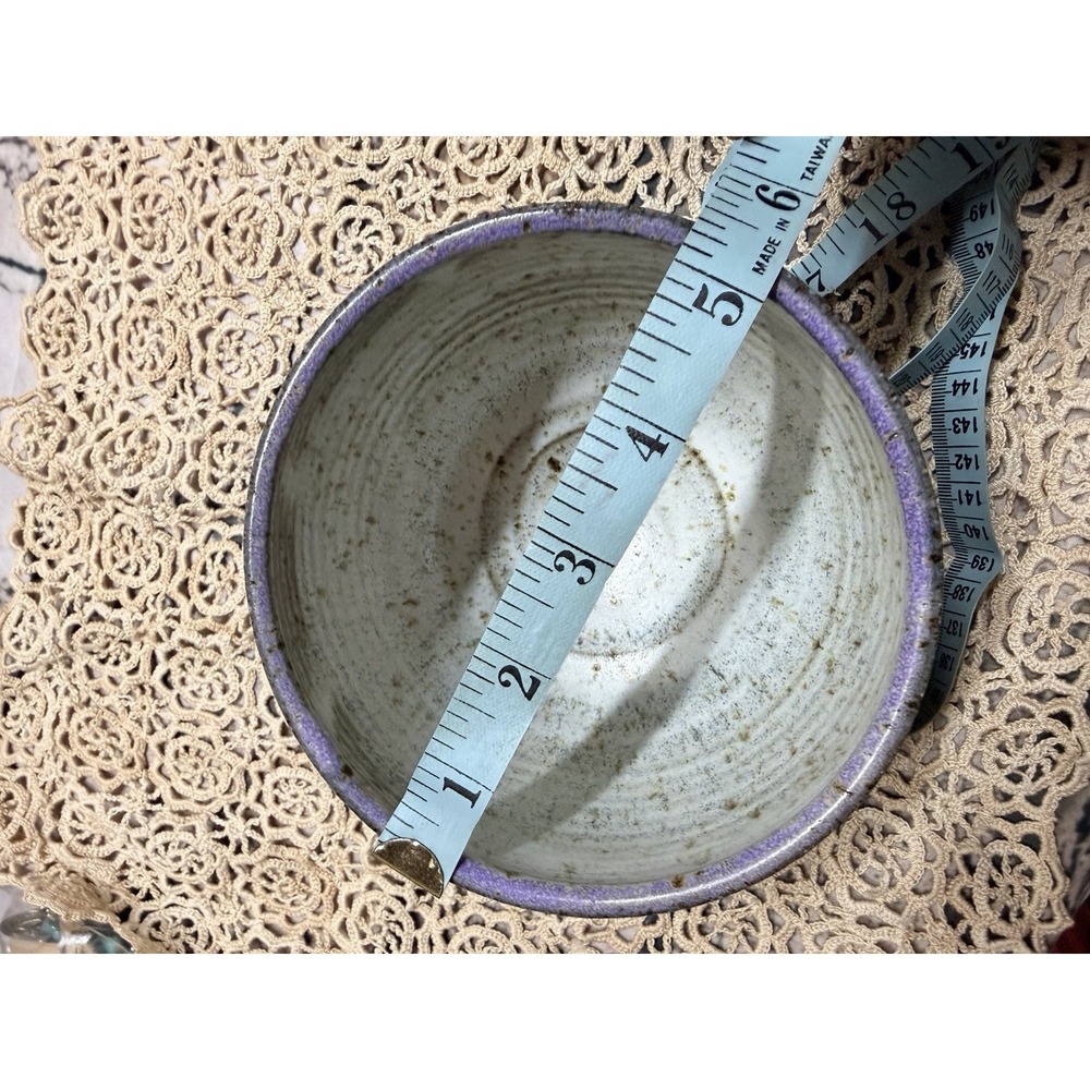 Handmade Studio Pottery Stoneware Bowl | Signed Artisan Ceramic | Blue Speckled - Picture 6 of 7
